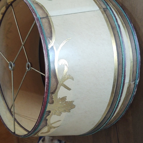 Early Century Vintage Oil Painted Lamp Shades - Picture 7 of 7